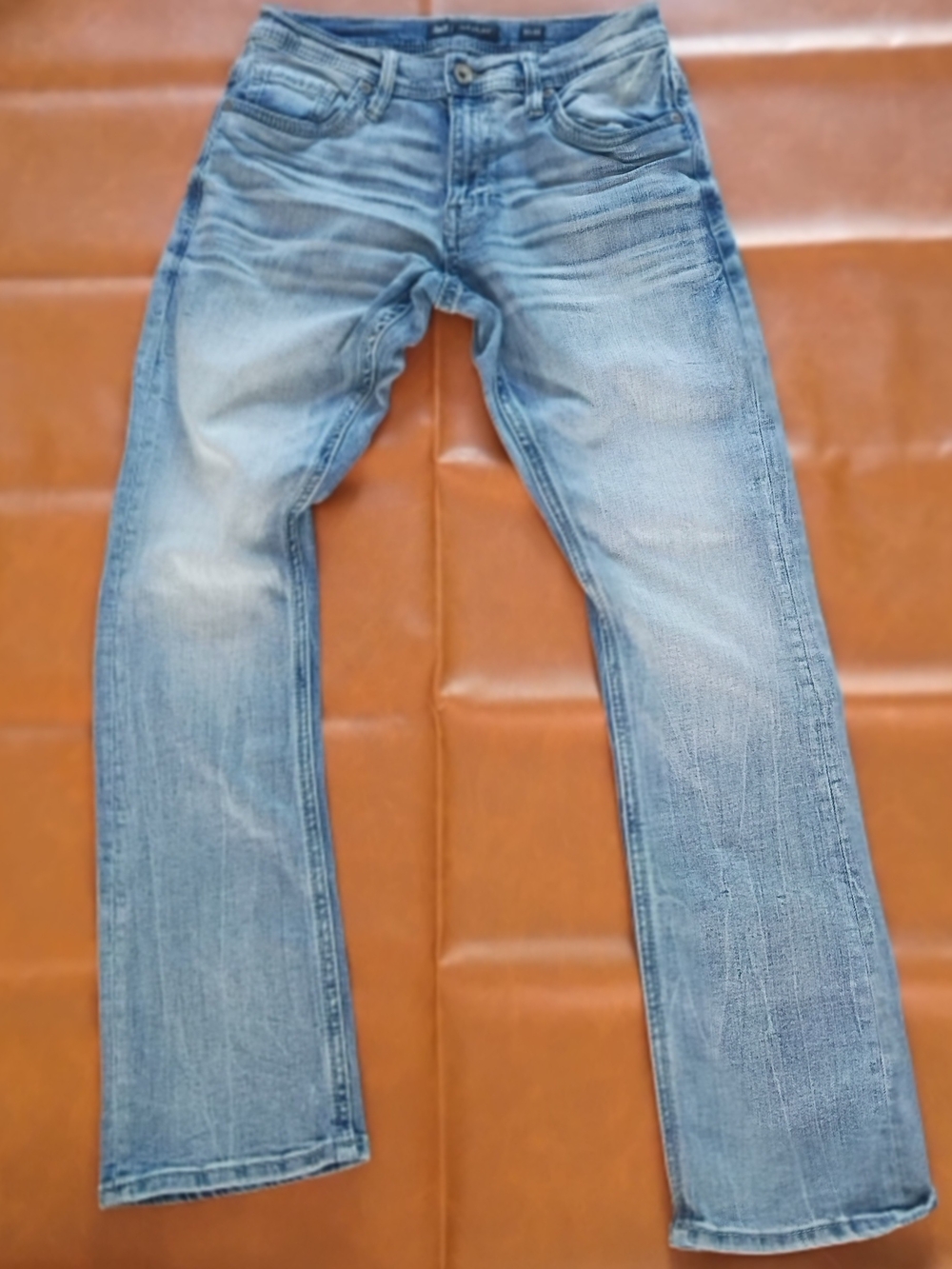 BKE Men's Light Blue Straight Jeans